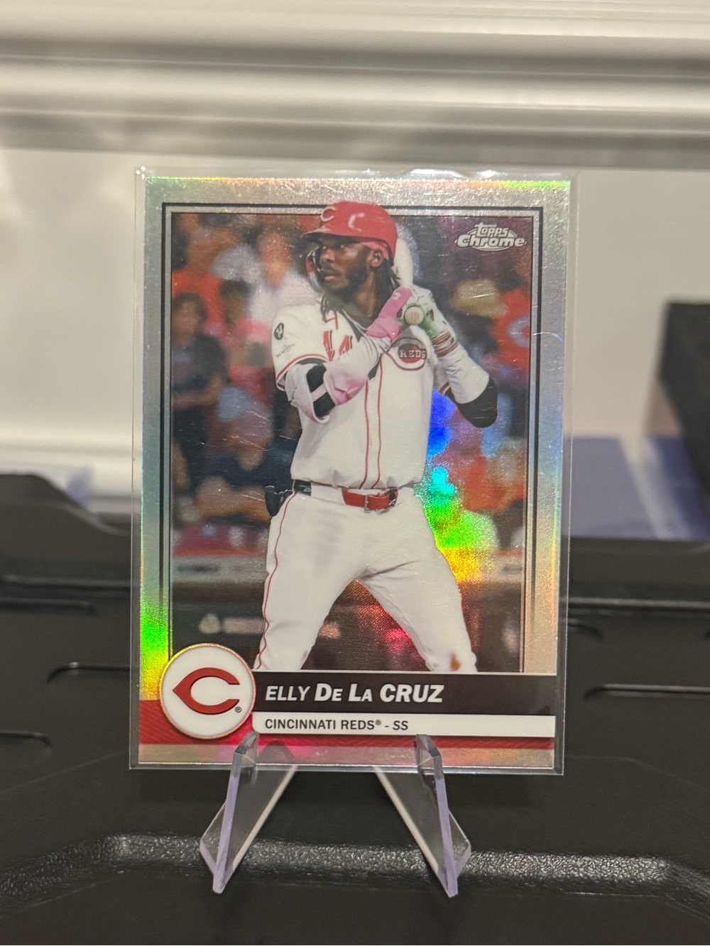 🔥 2026 Elly De La Cruz Topps Chrome Prizm Card.